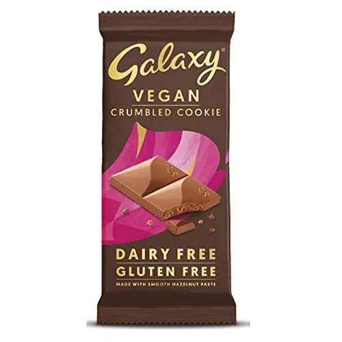 Galaxy Crumbled Cookie Vegan Dairy Free Chocolate 100 g | ONLY £2.25 RRP £3.00, (25% OFF!) w/ FREE DELIVERY