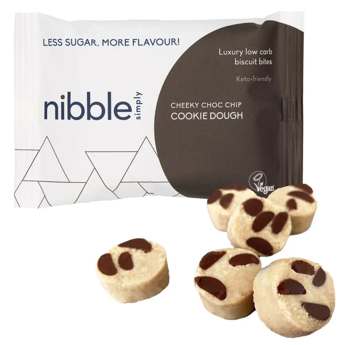 Nibble Simply Cheeky Choc Chip Cookie Dough Biscuit Bites 36g £1.70 @ Ocado