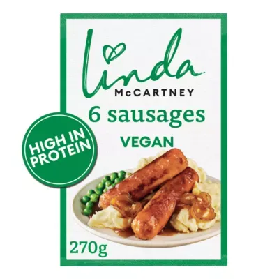 Linda McCartney's 6 Vegan Sausages 270g Any 3 for £5 @ Asda