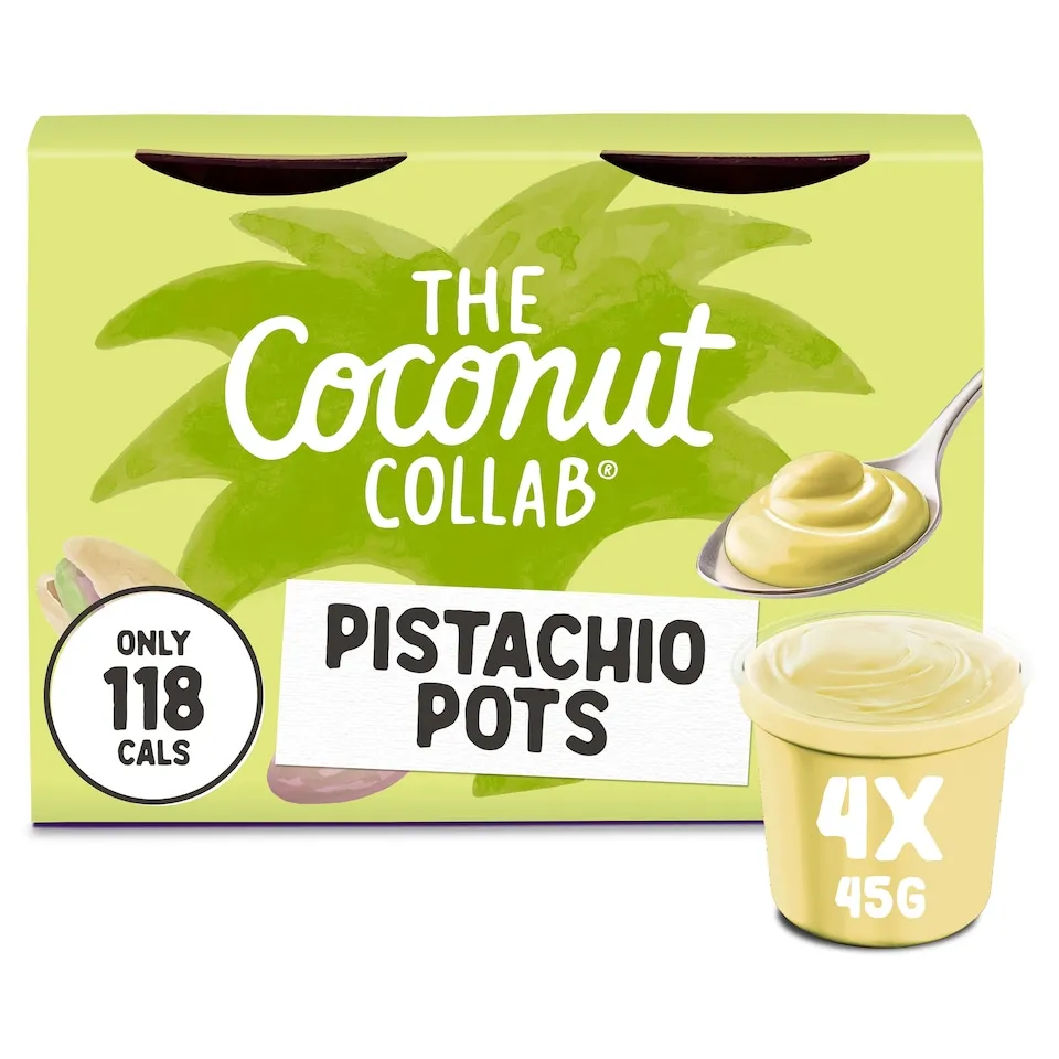 The Coconut Collab Pistachio Pots 4x45g £2.35 Clubcard Price @ Tesco