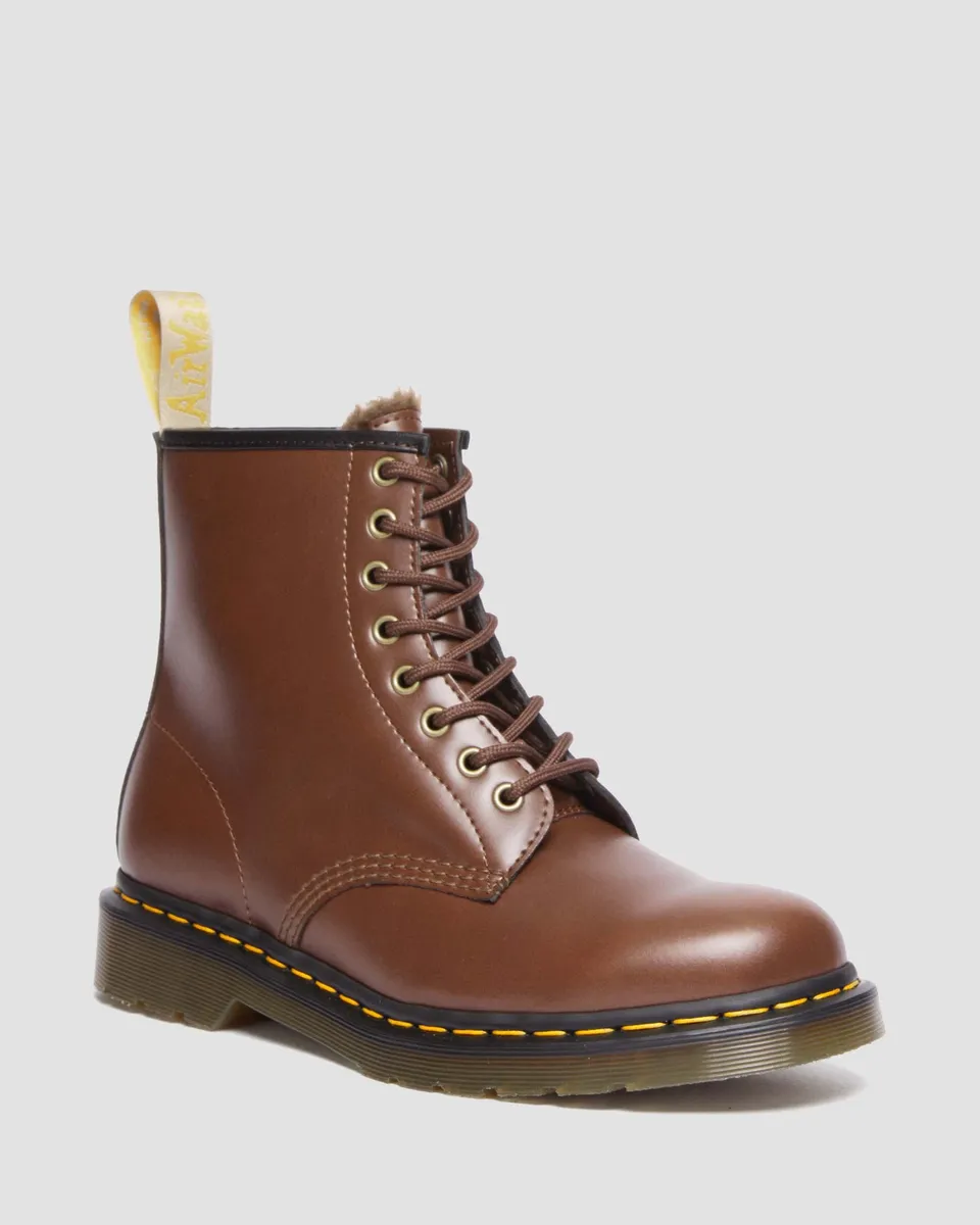 Dr. Martens Vegan 1460 Borg Lined Boots Brown £114 (Was £190)