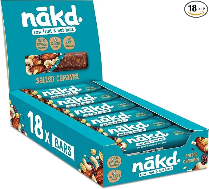 Nakd Salted Caramel Fruit & Nut Bars 18x35g – £8.10 @ Amazon