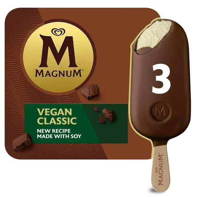 Magnum Collection Vegan Classic Ice Cream Sticks 3x90ml Nectar Price £3.25 @ Sainsbury's