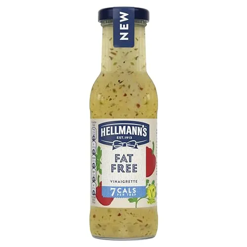 Hellmann's Fat Free Vinaigrette vegan salad dressing with only 7 calories per serving for salads and grain bowls 250 ml | ONLY £1.50 RRP £2.00, (25% OFF!) w/ FREE DELIVERY