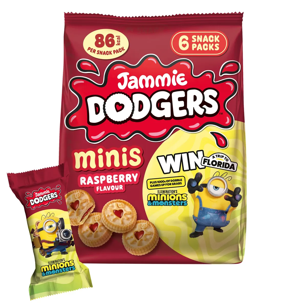 Jammie Dodgers Minis Raspberry Biscuits 6 Snack Packs £1.00 (was £1.50) @ Iceland