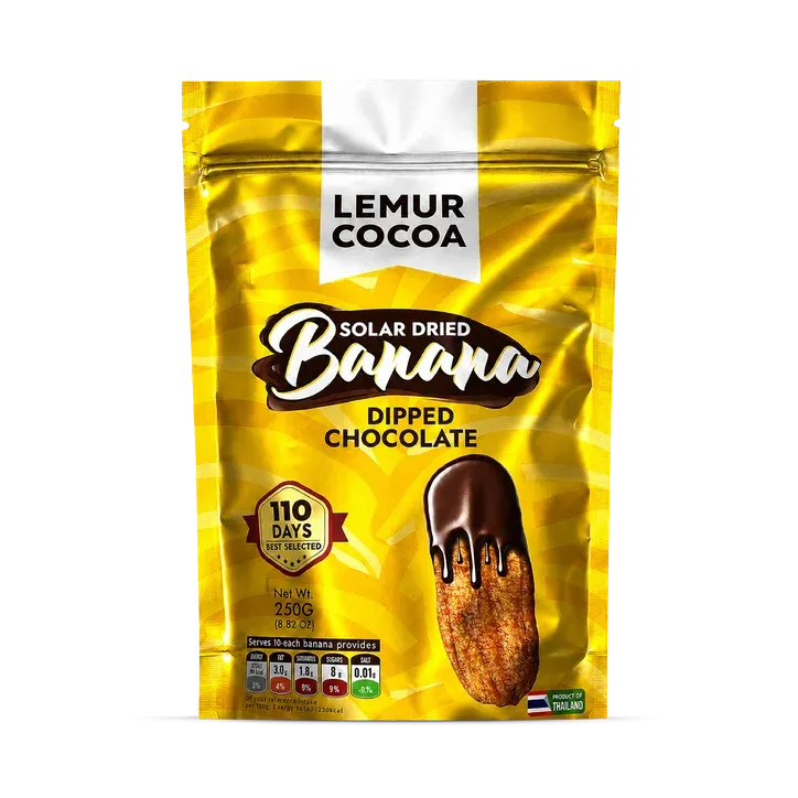 Lemur Cocoa Solar-Dried Banana in Belgian Dark Chocolate 250g
