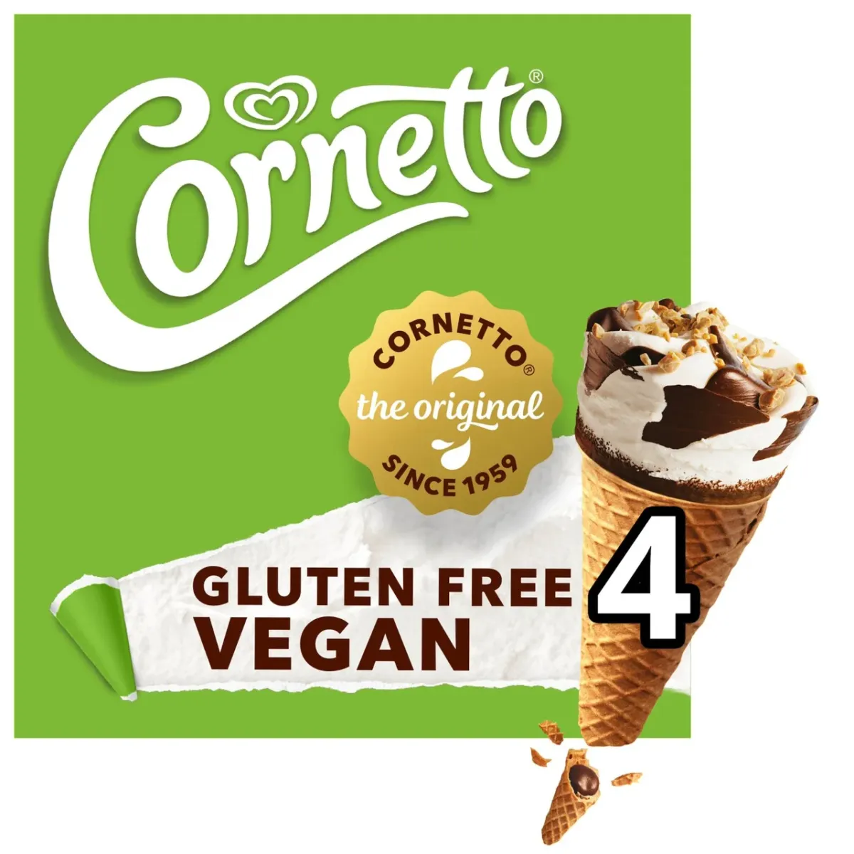 Cornetto Gluten Free & Dairy Free Vegan Ice Cream Cones 4x90ml – Now £2.80 at Morrisons