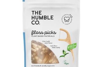 The Humble Co. Plant Based Floss Picks | Fresh Mint | Eco-Friendly, Vegan for Your Everyday Oral Care – Dentist Approved – ONLY £1.99 (40%), RRP £4.99
