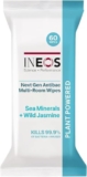 INEOS Next-Gen Antibac Multi-Room Disinfectant Biodegradable 60 Wipes, Sea Minerals + Wild Jasmine, Kills 99.9% of Bacteria + Viruses, Plant Powered, Packaging May Vary | ONLY £2.18 RRP £3.00, (27% OFF!) w/ FREE DELIVERY