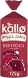 Kallo Beetroot & Balsamic Veggie Cakes, Lentil & Pea Puffed Crackers Made From Plants, Low Fat Healthy Snacks, Vegan Friendly, Gluten Free, No Artificial Flavours, Single Pack – 1 x 122g | ONLY £2.06 RRP £2.75, (25% OFF!) w/ FREE DELIVERY