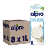 Alpro Soya Light Plant-Based Long Life Drink, Vegan & Dairy Free, 1L (Pack of 8) | ONLY £12.00 RRP £16.00, (25% OFF!) w/ FREE DELIVERY