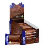 USN Trust Vegan Brownie Bar, Dark Chocolate Protein Brownie: High Protein Bars, Perfect On-the-Go & Post-Workout Protein Snacks (12 x 60g Bars per Pack) | ONLY £13.99 RRP £18.00, (22% OFF!) w/ FREE DELIVERY