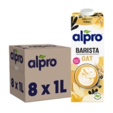 Alpro Barista Foamable Oat Plant-Based Long Life Drink, Vegan & Dairy Free, 1L (Pack of 8) Packaging may vary | ONLY £9.62 RRP £16.40, (41% OFF!) w/ FREE DELIVERY