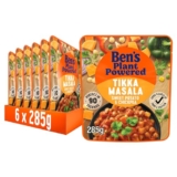 Ben’s Original Plant Powered Sweet Potato and Chickpea Tikka Masala Curry, Bulk Multipack 6 x 285 g pouches | ONLY £11.19 RRP £14.94, (25% OFF!) w/ FREE DELIVERY