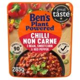 Ben’s Original Plant Powered Chlli non Carne Pouch 285g | ONLY £1.87 RRP £2.49, (25% OFF!) w/ FREE DELIVERY