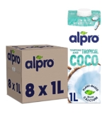 Alpro Coconut Plant-Based Long Life Drink, Vegan & Dairy Free, 1L (Pack of 8)(packaging may vary) | ONLY £12.00 RRP £16.00, (25% OFF!) w/ FREE DELIVERY