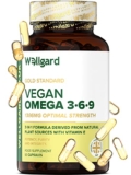 Vegan Omega 3 6 9 Capsules by Wellgard – High Strength 1386mg Flaxseed Oil Capsules with Alpha Linolenic Acid (ALA), Linoleic Acid (LA), Vitamin E | ONLY £7.87 RRP £13.99, (44% OFF!) w/ FREE DELIVERY