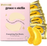 Under Eye Mask – Reduce Dark Circles, Puffy Eyes, Undereye Bags, Wrinkles – Gel Under Eye Patches, Vegan Cruelty-Free Self Care by grace and stella (4 Pairs, Gold)