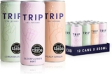 TRIP CBD Drink, Sparkling Mixed Pack Fizzy Drink, Low Calorie, Vegan, Stress & Anxiety Relief (Pack of 12 x 250ml) – ONLY £9.50, RRP £19.18
