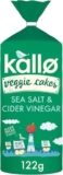 Kallo Salt & Vinegar Veggie Cakes, Lentil & Pea Puffed Crackers Made From Plants, Low Fat Healthy Snacks for Adults & Children, Vegan Friendly, Gluten Free, Single Pack – 1 x 122g – ONLY £1.17 (43%), RRP £2.75